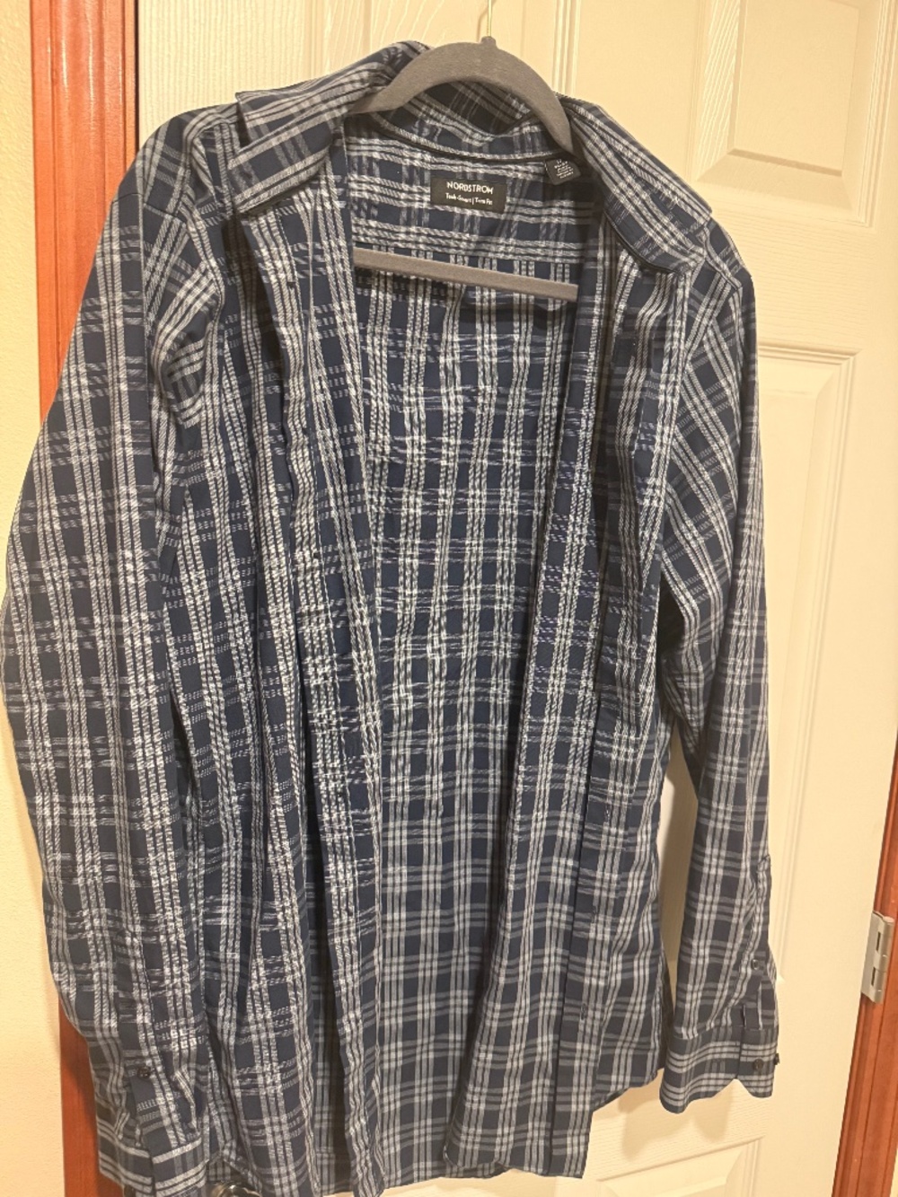 Nordstrom Men’s Dress Shirt Bundle — 2 Plaid Trim Fit Shirts 16–1